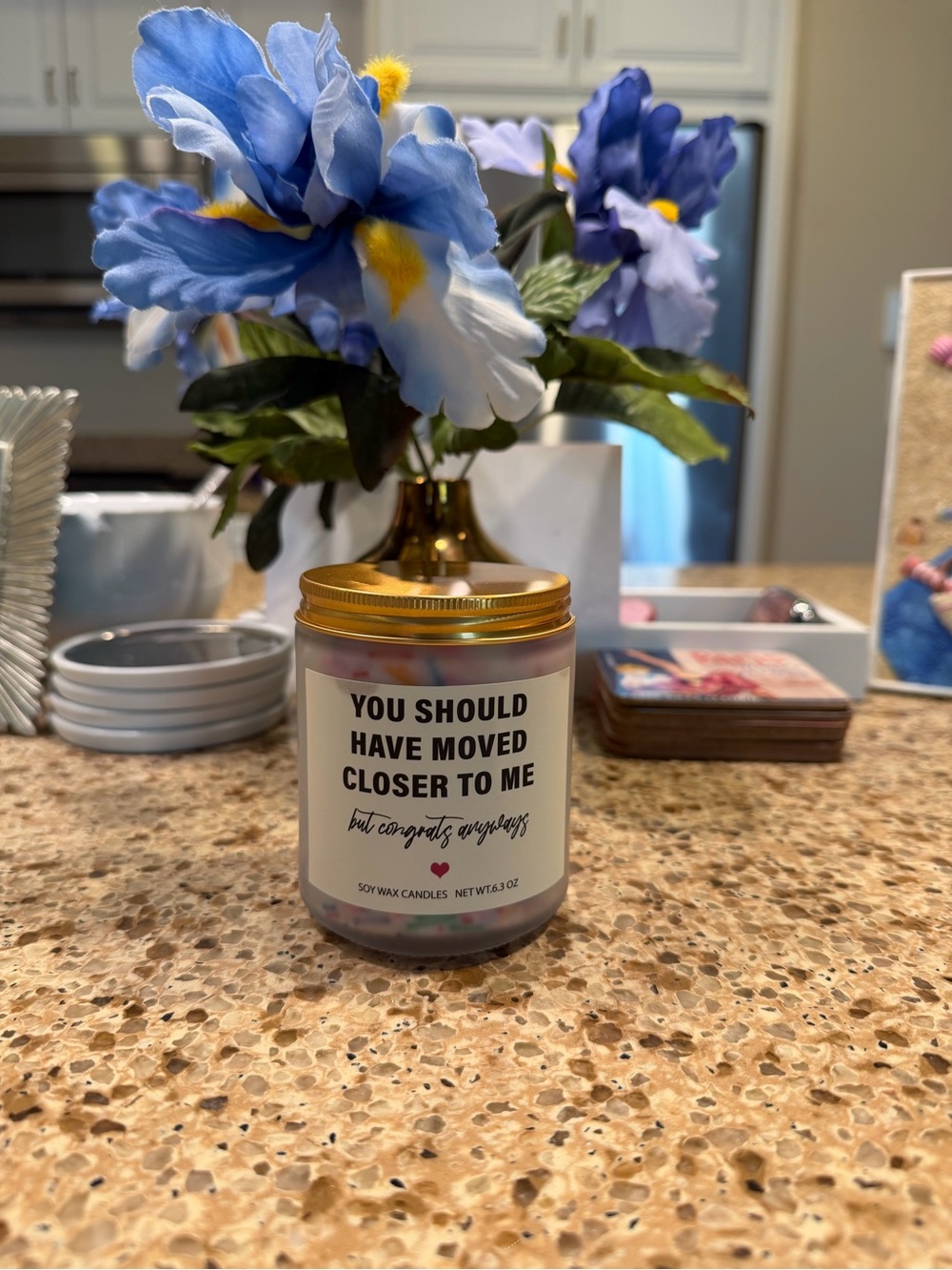 Funny Soy Wax Candle “You Should Have Moved Closer to Me” | Housewarming Gift 🕯️